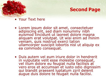Red Currant PowerPoint Template, Slide 2, 01341, Food & Beverage — PoweredTemplate.com