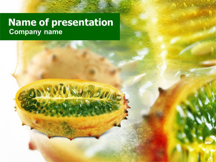 Exotisch Fruit PowerPoint Template, Gratis PowerPoint-sjabloon, 01342, Food & Beverage — PoweredTemplate.com