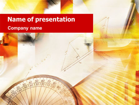 Hoekmeter PowerPoint Template, Gratis PowerPoint-sjabloon, 01348, Education & Training — PoweredTemplate.com