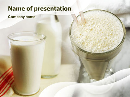 Milkshake PowerPoint Template, 01371, Food & Beverage — PoweredTemplate.com