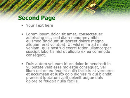 Harvesting PowerPoint Template, Slide 2, 01412, Agriculture — PoweredTemplate.com