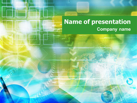 Green Informational Abstract PowerPoint Template, Free PowerPoint Template, 01416, Abstract/Textures — PoweredTemplate.com