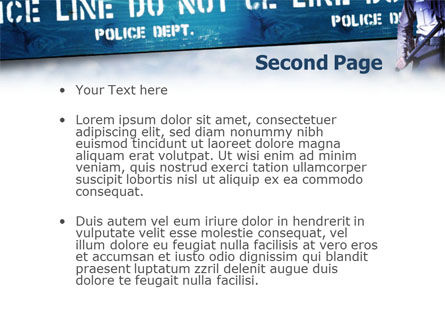 Politie Barrière PowerPoint Template, Dia 2, 01429, Mensen — PoweredTemplate.com