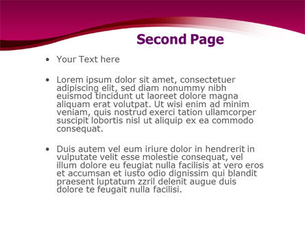 Crimson Golven PowerPoint Template, Dia 2, 01464, Abstract/Textuur — PoweredTemplate.com