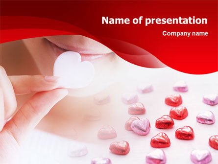 Woman & Heart PowerPoint Template, 01474, Holiday/Special Occasion — PoweredTemplate.com