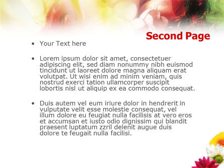 Modello PowerPoint - Fiori rossi giallo, Slide 2, 01486, Vacanze/Occasioni Speciali — PoweredTemplate.com