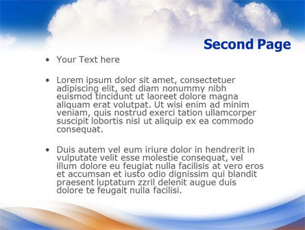 파워포인트 템플릿 - 구름, 슬라이드 2, 01493, 자연 및 환경 — PoweredTemplate.com