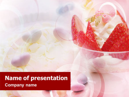 Modèle PowerPoint de glaces et fraises, Gratuit Modele PowerPoint, 01499, Food & Beverage — PoweredTemplate.com