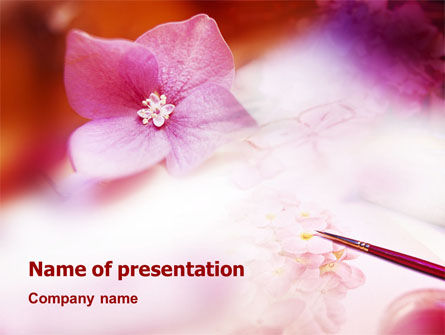 Plantilla de PowerPoint - pintura de la flor, Gratis Plantilla de PowerPoint, 01543, Art & Entertainment — PoweredTemplate.com