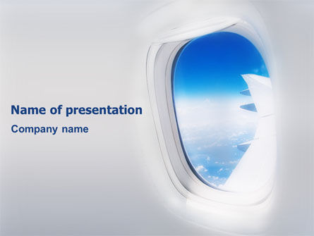 Modèle PowerPoint de avion, Modele PowerPoint, 01635, Voitures / Transport — PoweredTemplate.com