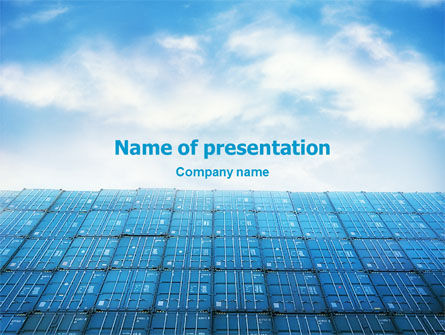 Container PowerPoint Template, Free PowerPoint Template, 01650, Cars and Transportation — PoweredTemplate.com