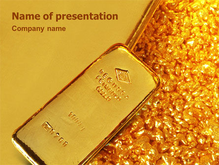 Gold PowerPoint Template, 01675, Financial/Accounting — PoweredTemplate.com