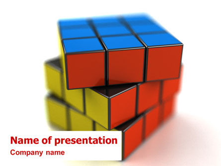Rubiks Kubus PowerPoint Template, PowerPoint-sjabloon, 01683, 3D — PoweredTemplate.com
