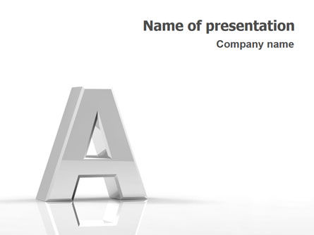 3D Letter PowerPoint Template, Free PowerPoint Template, 01736, 3D — PoweredTemplate.com