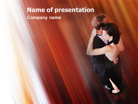 Dansend Paar PowerPoint Template, Gratis PowerPoint-sjabloon, 01762, Art & Entertainment — PoweredTemplate.com