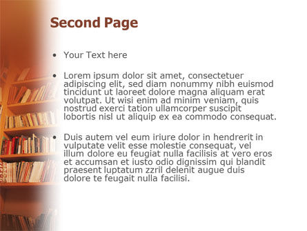 Modello PowerPoint - Ragazza sui precedenti biblioteca, Slide 2, 01770, Education & Training — PoweredTemplate.com