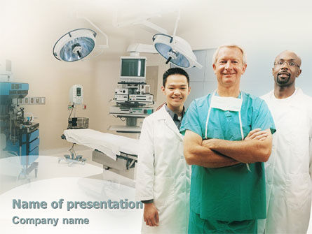 Medical Staff In The Operating Room PowerPoint Template, Free PowerPoint Template, 01772, Medical — PoweredTemplate.com
