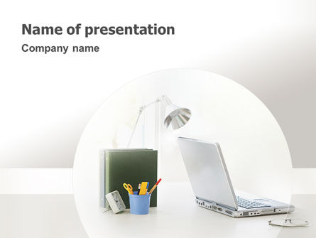 白色空间与笔记本电脑PowerPoint模板, 免费 PowerPoint模板, 01783, 技术与科学 — PoweredTemplate.com
