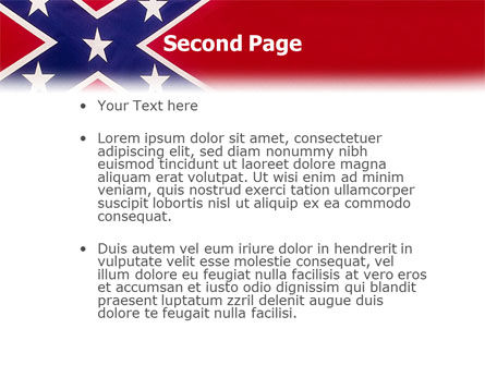 Modelo do PowerPoint - a bandeira de batalha da confederação, Deslizar 2, 01814, Bandeiras/Internacional — PoweredTemplate.com