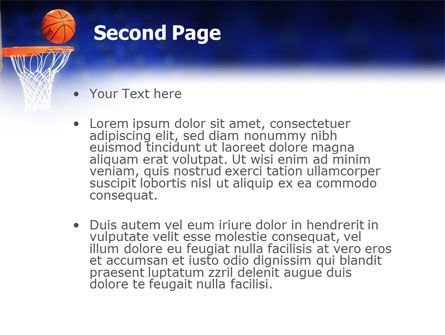 Basketball Match PowerPoint Template, Slide 2, 01816, Sports — PoweredTemplate.com