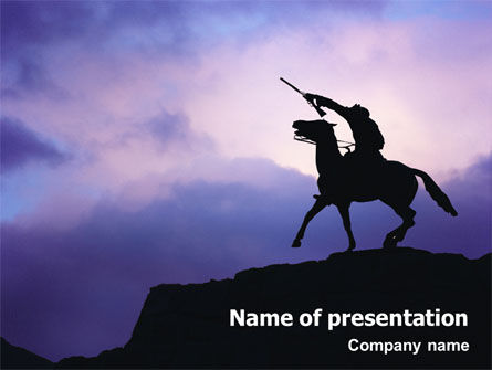 骑士PowerPoint模板, 免费 PowerPoint模板, 01834, 美国 — PoweredTemplate.com