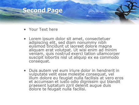 Plantilla de PowerPoint - ciervos en los pastos de montaña, Diapositiva 2, 01850, Naturaleza y medio ambiente — PoweredTemplate.com