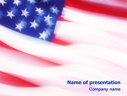 Flagge der vereinigten staaten von amerika PowerPoint Vorlage, Kostenlos PowerPoint-Vorlage, 01851, Flaggen/International — PoweredTemplate.com