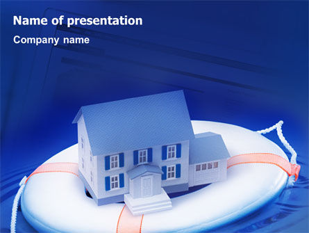 财产保险PowerPoint模板, 免费 PowerPoint模板, 01878, 建筑实体 — PoweredTemplate.com