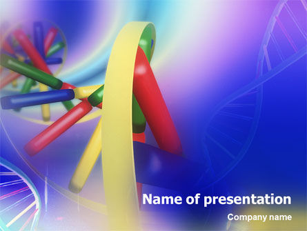 Dna双螺旋PowerPoint模板, 免费 PowerPoint模板, 01891, 技术与科学 — PoweredTemplate.com