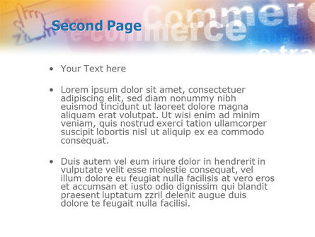 E-commerce in rosa-blau-gelber palette PowerPoint Vorlage, Folie 2, 01898, Business Konzepte — PoweredTemplate.com