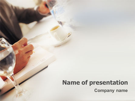 Business Lunch PowerPoint Template, Free PowerPoint Template, 01900, Business — PoweredTemplate.com