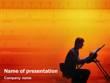 草稿PowerPoint模板, 免费 PowerPoint模板, 01924, 建筑 — PoweredTemplate.com