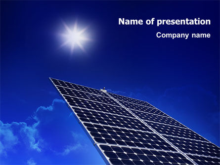 Plantilla de PowerPoint - los paneles solares suben el poder, Plantilla de PowerPoint, 01936, Tecnología y ciencia — PoweredTemplate.com