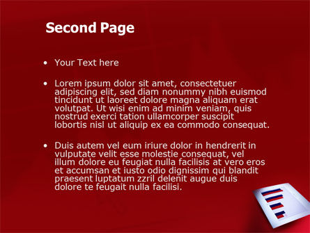 赤のヒストグラム - PowerPointテンプレート, スライド 2, 01994, 経済／会計 — PoweredTemplate.com