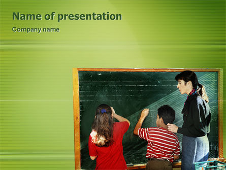 Plantilla de PowerPoint gratis - aprendiendo a escribir, Gratis Plantilla de PowerPoint, 02017, Education & Training — PoweredTemplate.com