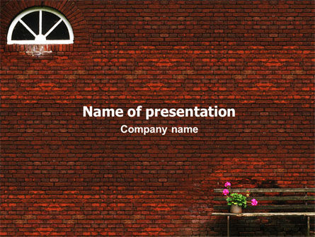 Brick Wall PowerPoint Template, Free PowerPoint Template, 02029, General — PoweredTemplate.com