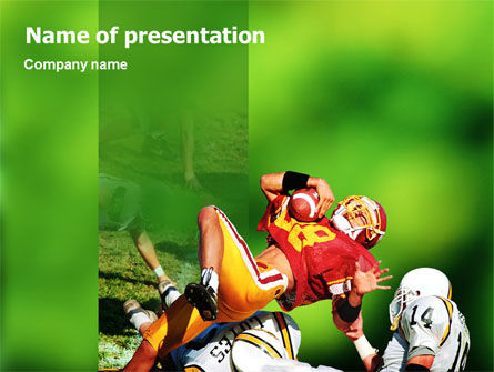 Templat PowerPoint Sepak Bola Gridiron, Gratis Templat PowerPoint, 02030, Olahraga — PoweredTemplate.com