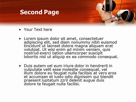 Fencing PowerPoint Template, Slide 2, 02038, Sports — PoweredTemplate.com