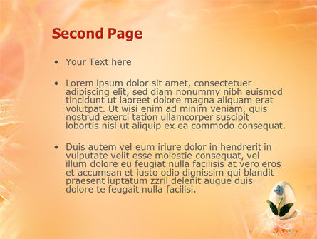Modèle PowerPoint de oeuf de pâques avec une fleur bleue, Diapositive 2, 02080, Religion / Spirituel — PoweredTemplate.com