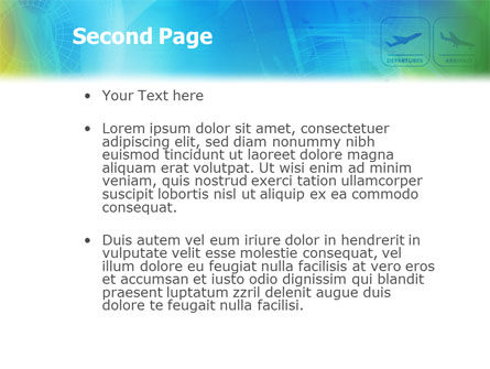 Modèle PowerPoint de voyage en avion, Diapositive 2, 02083, Voitures / Transport — PoweredTemplate.com