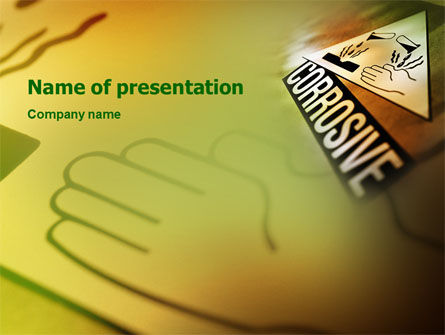 Een Chemische Reactie PowerPoint Template, Gratis PowerPoint-sjabloon, 02091, Voorzieningen/Industrieel — PoweredTemplate.com