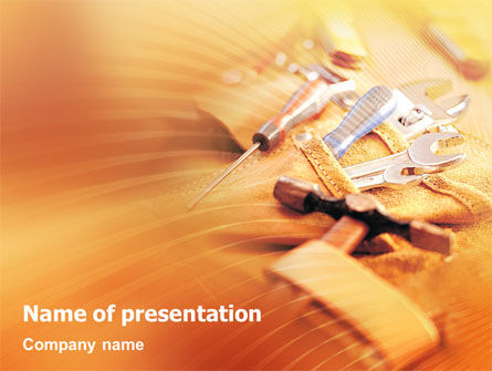 皮革工具皮带PowerPoint模板, 免费 PowerPoint模板, 02148, 公用事业/工业 — PoweredTemplate.com