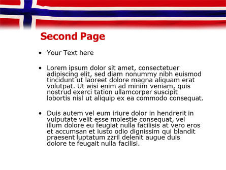 ノルウェーの国旗 - PowerPointテンプレート, スライド 2, 02149, 旗／インターナショナル — PoweredTemplate.com