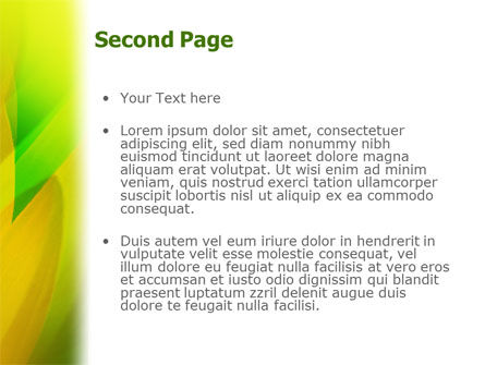 Gelbe blütenblätter PowerPoint Vorlage, Folie 2, 02155, Natur & Umwelt — PoweredTemplate.com