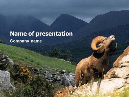 Mountain PowerPoint Template, 02157, Animals and Pets — PoweredTemplate.com