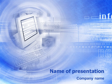 数字计算技术PowerPoint模板, 免费 PowerPoint模板, 02160, 技术与科学 — PoweredTemplate.com