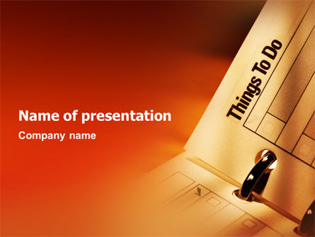 Takenlijst PowerPoint Template, Gratis PowerPoint-sjabloon, 02185, Bedrijf — PoweredTemplate.com