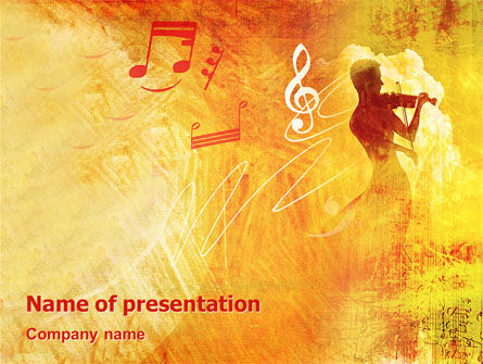 Modelo do PowerPoint - músico, Grátis Modelo do PowerPoint, 02194, Art & Entertainment — PoweredTemplate.com