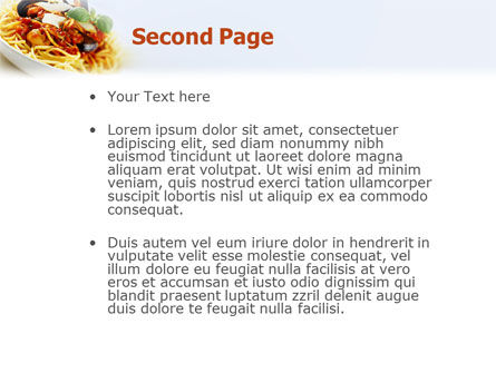 Modello PowerPoint - Spaghetti, Slide 2, 02199, Food & Beverage — PoweredTemplate.com