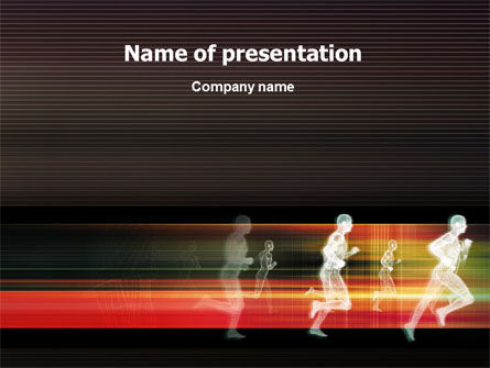Running Technique PowerPoint Template, 02222, Sports — PoweredTemplate.com